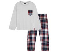 CityComfort Set di Pigiama Uomo e Ragazzo, Abbigliamento Uomo Morbido 2 Pezzi, Pigiama Natale Confortevole - Regali per Lui (Grigio, XXL)