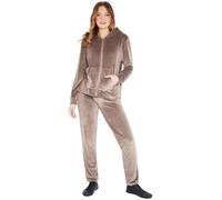 CityComfort Tuta Velluto Donna con Cerniera, Comoda Manica Lunga Tuta da Ginnastica Donna Ragazza con Cappuccio 2 Pezzi Set Tuta (M, Beige)