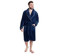 CityComfort Vestaglia Uomo Invernale in Pile (M, Blu Navy)