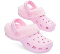 CityComfort Zoccoli Invernali Bambini con Fodera in Pile, Ciabatte Calde con Cinghia Regolabile, Comode Scarpe da Casa (28 EU, Rosa)