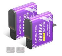 CITYORK (2 pezzi) 2400mAh ricaricabile Batteria per .Insta-360. Ace / 360 Ace Pro / 360 Ace Pro 2 Batteria di ricambio per fotocamera, Set di batterie ricaricabili Accessori per fotocamera sportiva