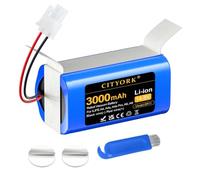 CITYORK 3000mAh 14.8V Batteria per Zaco iLifeA4, A4s, A4s Pro, V7, V7S, V7 Pro/Plus, A6, A7, A8, A9, A10, per Dibea D960 GT200 GT9 V750 V780 V870, per AMIBOT Animal Premium H20/ X782/ Spirit X430