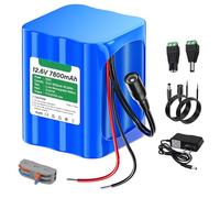 CITYORK 7800mAh 12,6V Batteria agli ioni di litio ricaricabile per Lampioni solari da esterno, telecamere CCTV, videocamere, lettori MP3, strisce LED e altro ancora