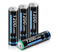 CITYORK AAA Batterie Ricaricabili 1200mWh, 1,5 V AAA ricaricabili Litio (confezione da 4)