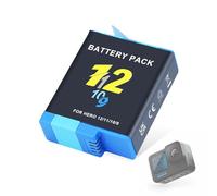 CITYORK Batteria di ricambio da 2000 mAh per GoPro Hero 12 Hero 11/10/9 nero, batteria ricaricabile, set di batterie estreme per fotocamera sportiva, lunga durata, durata
