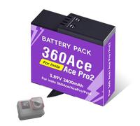 CITYORK Batteria di ricambio da 2400 mAh per fotocamera Insta 360 Ace / 360 Ace Pro / 360 Ace Pro 2, batteria ricaricabile, accessori per fotocamera sportiva, lunga durata, durata