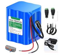 CITYORK Batteria ricaricabile agli ioni di litio da 12,6 V, 7800 mAh, per lampade solari da strada, telecamere CCTV, videocamere, lettori MP3, strisce LED e molto altro ancora