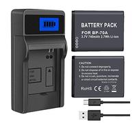 CITYORK EA-BP70A [2 Pack] Batteria e caricabatterie compatibili con Samsung BP-70A ES73 ES74 PL80 PL100 Fotocamera