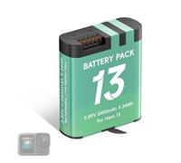 CITYORK Gopro13 Hero Black - Batteria di ricambio da 2400 mAh ricaricabile a lunga durata, accessori per fotocamera sportiva, alta capacità, lunga durata