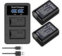 CITYORK NP-FW50 - Batteria e caricatore USB, compatibile con Sony Alpha A7, A7 II, a7R, a7R II, a7S, a7S II, NEX-3, NEX-3N, NEX-5, NEX-5N, NEX-5R, NEX-5R, NEX-5R, NEX-5R, NEX-5R, 2000 mAh)