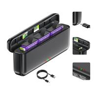 CITYORK Set di 3 batterie da 2400 mAh e 3 slot, compatibile con Insta360 Ace/Ace Pro/Ace Pro 2, batteria di ricambio per Insta360 Ace/Ace Pro, con indicatore LED e cavo USB