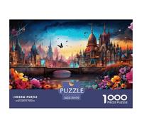 Cityscape Architecture 1000 Piece Jigsaw Puzzle For Adults Educational Games Stress Relief Puzzle Cultivate The Spirit of Teamwork for The Whole Family, Gifts for Women, Gifts for Men 70x50cm/1000pcs