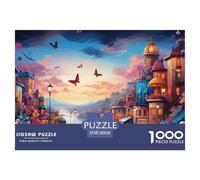 Cityscape Architecture 1000 Piece Jigsaw Puzzle For Adults Family Challenge Toys Stress Relief Puzzle Exercise The Memory of The Brain for The Whole Family, Gifts for Women, Gifts for Men 38x26cm/100