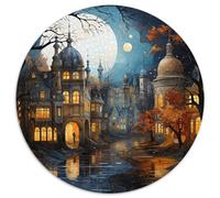 Cityscape Architecture 1000 Pieces Round Puzzle Jigsaw Gifts Reative Puzzles Per La Decorazione Delle Pareti for Adults 1000pcs (67.5x67.5cm)