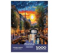 Cityscape Architecture Jigsaw Puzzle Impossible 1000Pcs Decorazione Per La Casa. Giochi Rilassamento E Intelligence Per Adulti E Bambini Da 12 Anni 70x50cm/1000pcs
