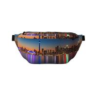 Cityscape Night Canada Print Women Men Essentials Belt Bag, grande marsupio a tracolla da viaggio per escursionismo facile da trasportare qualsiasi
