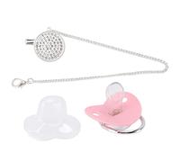 Ciuccio Bling Rhines Ciuccio Fittizio in Silicone Ultra Morbido S Inf Taglia M Rosa Viene Fornito con una Clip a Catena Che lo Rende Facile per il Neonato Ciuccio Ciuccio