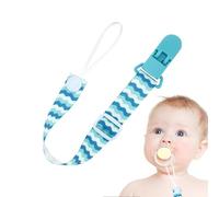 Ciuccio con clip, clip porta ciuccio per bambini | Guinzaglio universale antigoccia per ciuccio e massaggiagengive,Giocattoli per la dentizione con cordino per, adatti per la maggior parte dei