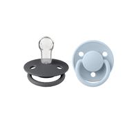 BIBS De Lux One Size ciuccio Iron / BabyBlue 2 pz