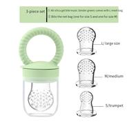 Ciuccio for dentizione Spot for bambini, in silicone, con morso di frutta, integratore alimentare for bambini, di qualità alimentare, for molari, a bocca larga.(1Green)