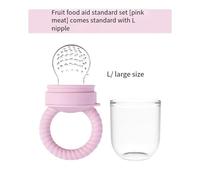 Ciuccio for dentizione Spot for bambini, in silicone, con morso di frutta, integratore alimentare for bambini, di qualità alimentare, for molari, a bocca larga.(Pink L)