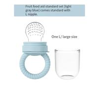 Ciuccio for dentizione Spot for bambini, in silicone, con morso di frutta, integratore alimentare for bambini, di qualità alimentare, for molari, a bocca larga.(LightGrey L)