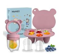 Ciuccio Frutta Neonati - Ciuccio per Alimenti Neonati senza BPA, Ciuccio per Frutta Neonati, Ciuccio Neonato 0-3 Mesi, Ciuccio Frutta Allevia il Dolore alle Gengive, Baby Fruit Feeder (Lilla)