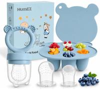Ciuccio Frutta Neonati - Ciuccio per Alimenti Neonati senza BPA, Ciuccio per Frutta Neonati, Ciuccio Neonato 0-3 Mesi, Ciuccio Frutta Allevia il Dolore alle Gengive (Blu)