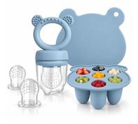 Ciuccio Frutta Neonati - Dispenser per alimenti per bambini in silicone e gelato per latte materno sul vassoio per il congelatore per bambini durante la dentizione e l'auto-alimentazione