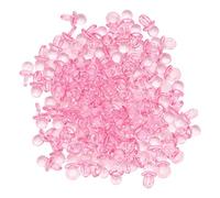 Ciuccio in acrilico da 200 pezzi, capezzoli per abbellimenti per bambini lucidi, decorazione per doccia trasparente per giochi di bomboniere (Pink)