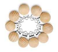 Ciuccio In Legno Clip Ciuccio Bambino,Porta Ciuccio,Neonati Clip,Clip Ciuccio Legno,10PC Clip Massaggiagengive per Qualsiasi Ciuccio Catenella Prevenire La Perdita del Ciuccio