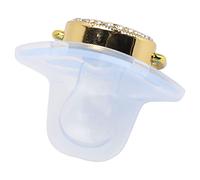 Ciuccio in Silicone per Bambini, Ciuccio di Lusso per Bambini Senza BPA di Sicurezza Strass Piccolo Principe Divertente con Clip per Bambino (Blu)