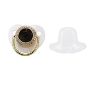 Ciuccio per Bambini Bling, Ciuccio per Bambini Elegante Decorazione Fotografica Fai-da-te Gratuita Set di Clip per Ciuccio Bling per Neonati per Neonati (Bianco M)