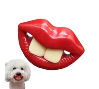 Ciuccio per cani per animale domestico, ciuccio per cani chew giocattolo - Funny Chew Toy Red Lips Cane Pacifier,Dentizione morbida sanitaria orale calmante per animali domestici per tutte le razze