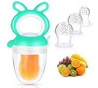 Ciuccio per Mangiatoia per Frutta per Bambini con Tettarella in Silicone, Senza BPA per Bambini, Manico in PP per Uso Alimentare, Coperchio Trasparente, Dispositivo di Sicurezza