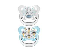 Ciuccio Prevent Scudo Farfalla T-1 0-6 mesi Blu