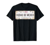 Ciudad de México License Plate Mexican Travel Vacation Beach Maglietta