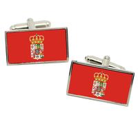 Ciudad Vero (Spagna) Bandiera Gemelli IN Cromata Scatola Regalo