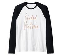 Ciudad Victoria Mexico Design Elegante Vintage Maglia con Maniche Raglan