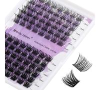 Ciuffetti Ciglia Finte D Curl 0.07mm Cluster Lashes Mix 12-16mm DIY Extension Ciglia Ciuffetti Ciglia Finte Individual Cluster Lashes Naturale Ciuffetti Volume Russo(ZW02+ZW03-D-MIX12-16)