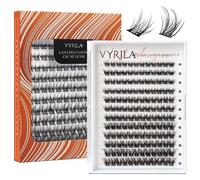 Ciuffetti di ciglia fai da te, extension per ciglia singole con curvatura a C, ciuffetti per ciglia sottili, look naturale, mix di 8-16 mm (CHIC-0,07C-8-16 mm)