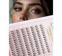 Ciuffetti di ciglia finte a grappolo singolo in visone, soffici, fai da te, pre-acconciate, 8 paia, #24