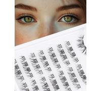 Ciuffetti di ciglia finte a grappolo singolo in visone, soffici, fai da te, pre-acconciate, 8 paia, #24