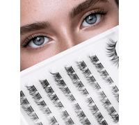 Ciuffetti di ciglia finte a grappolo singolo in visone, soffici, fai da te, pre-acconciate, 8 paia, #24