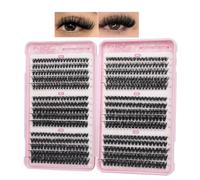 Ciuffetti di ciglia finte singole, 600 pezzi, curvatura D, soffici, russe, naturali, per principianti (60D, 80D, 100D), extension fai da te, 8-16 mm
