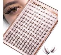 Ciuffetti di ciglia marroni naturali, a grappolo, con punta anime, ciglia singole marrone scuro