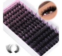 Ciuffetti di ciglia soffici, extension per ciglia fai da te, ciuffetti per ciglia sottili e volumizzanti 80D, ciglia singole curvatura a D, 10-18 mm, ciuffetti di ciglia
