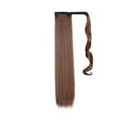 Ciuffi Capelli 56/80CM Extension For Capelli Sintetici Con Di Cavallo, Clip In Parrucca Finta, Parrucchino Biondo Avvolgente, Lunga E Liscia Sopra La Testa(M2-30,80cm)