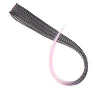 Ciuffi Capelli Extension For Capelli Colorati Con Mèches Arcobaleno Lunghe E Lisce Sintetiche Da 22" Clip In Un Unico Pezzo, Sfumate Rosa, Viola, Verde Giallo(59H)