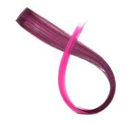 Ciuffi Capelli Extension For Capelli Colorati Con Mèches Arcobaleno Lunghe E Lisce Sintetiche Da 22" Clip In Un Unico Pezzo, Sfumate Rosa, Viola, Verde Giallo(55H)